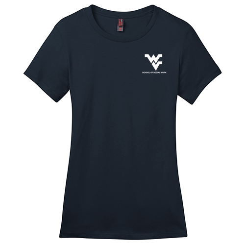 District Made Ladies Perfect Weight Crew Tee -- New Navy