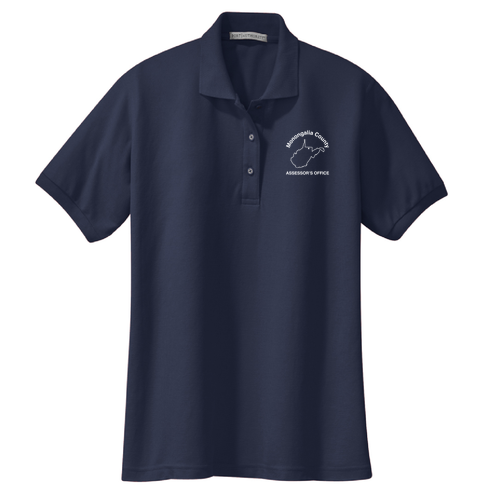 Port Authority Ladies Silk Touch Sport Shirt. -- Navy