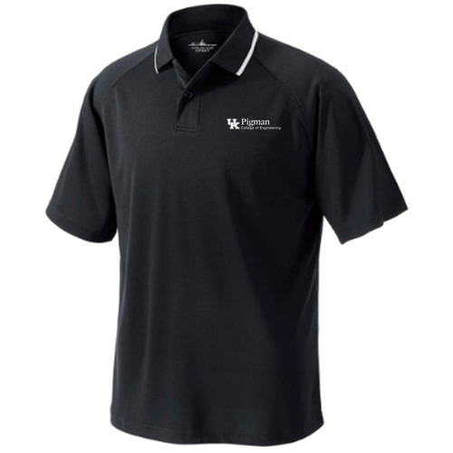 CHARLES RIVER MEN'S CLASSIC WICKING POLO -- Black