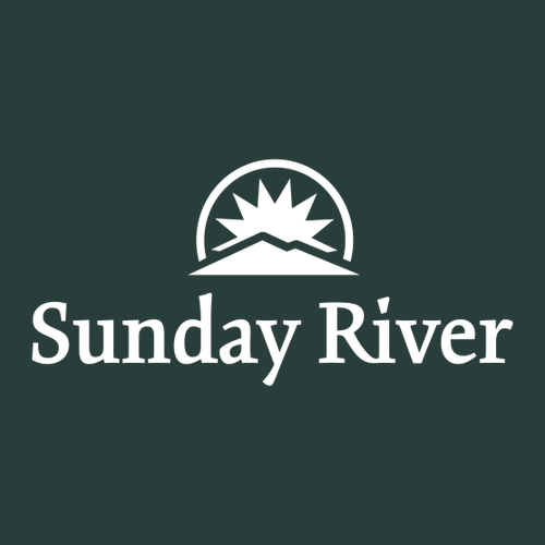 Sunday River Logo 2 White Ink -- Long Sleeve Forest