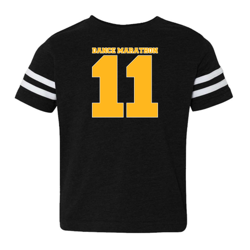 Rabbit Skins Toddler Football Fine Jersey Tee -- Black/ White