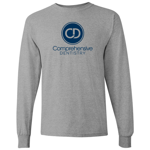 Gildan Heavy Cotton Longsleeve Basic T-Shirt -- Sport Grey