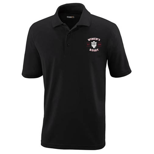 IU Trident Women's Rugby- Embroidered Men's Origin Performance Pique Polo -- Black