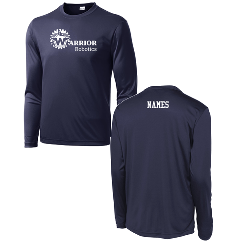 Optional Personalization Sport Tek Long Sleeve Competitor Tshirt -- True Navy