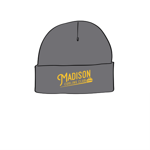 Yupoong Knit Hat with Cuff -- Dark Grey