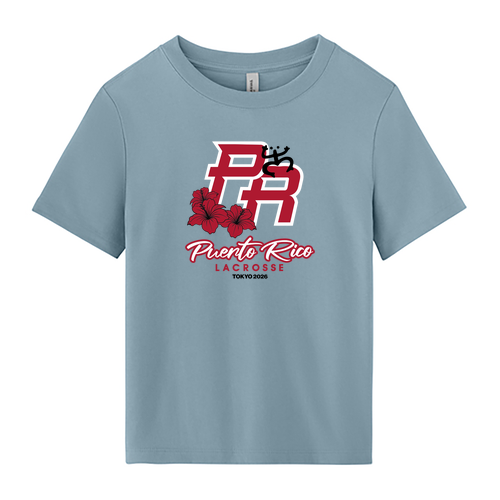 Women's Heavyweight Tee -- Vintage Denim SUPPORT STAFF