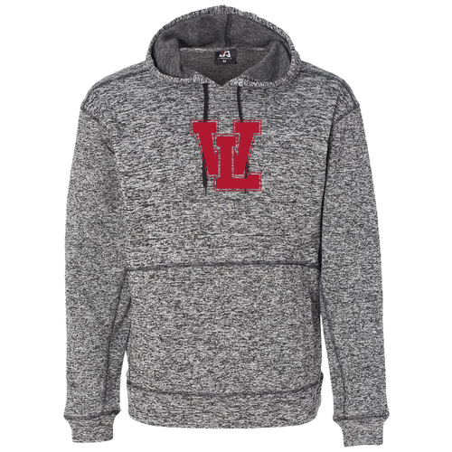 J America Cosmic Fleece Hooded Pullover Sweatshirt -- Charcoal Fleck