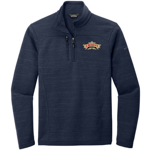 Eddie Bauer Sweater Fleece Quarter-Zip -- River Blue Navy Heather