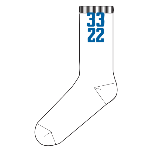 USA-Made Solid Crew Socks -- White