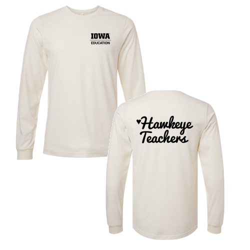Hawkeye Teacher Bella+Canvas Unisex Heather Cvc Long Sleeve Tee- Heathers -- Heather Natural