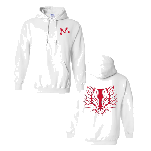 Gildan Heavy Blend White Hooded Sweatshirt