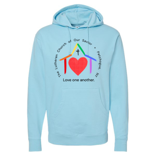 Independent Trading Midweight Hooded Sweatshirt -- Blue Aqua