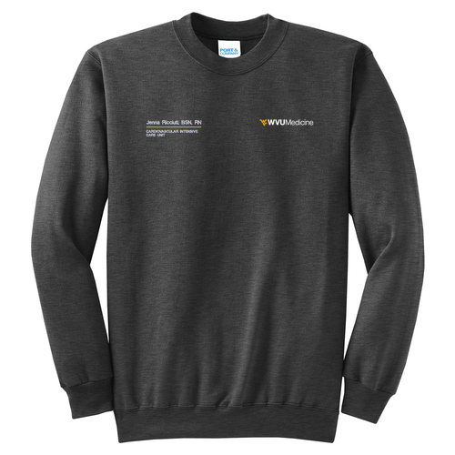 Port and Company Classic Crewneck Sweatshirt -- Dark Heather Grey