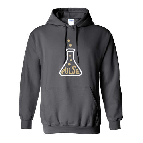 Gildan Heavy Blend Pulse Flask Design Hooded Sweatshirt -- Charcoal