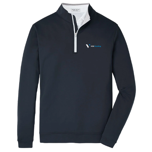 Peter Millar Perth 1/4 Zip -- Black w/ Color Print