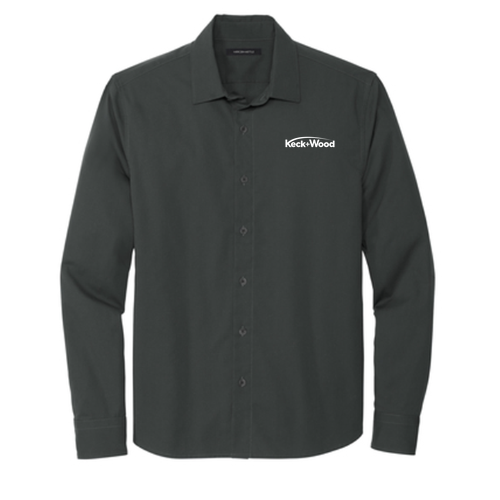 Men's/Unisex Mercer+Mettle Long Sleeve Stretch Woven Shirt -- Anchor Grey