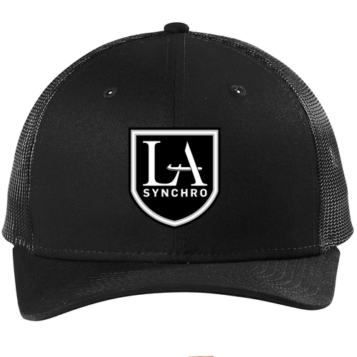 New Era Snapback Low Profile Trucker Hat -- Black