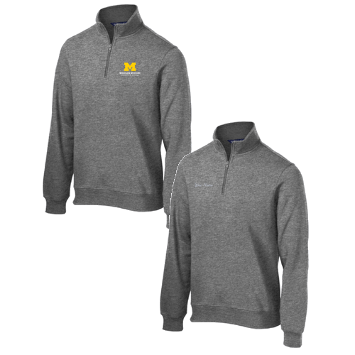 Mens/Unisex Sport Tek Quarter Zip Sweatshirt -- Vintage Heather