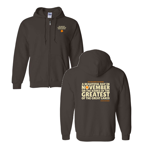 Gildan Full Zip Hooded Sweatshirt -- Dark Chocolate