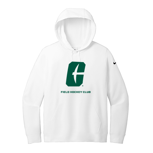 Nike Ladies Club Fleece Sleeve Swoosh Pullover Hoodie -- White