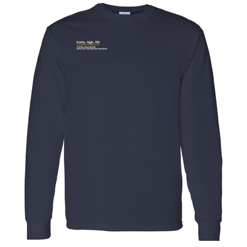 Gildan Heavy Cotton Longsleeve Basic T-Shirt -- Navy