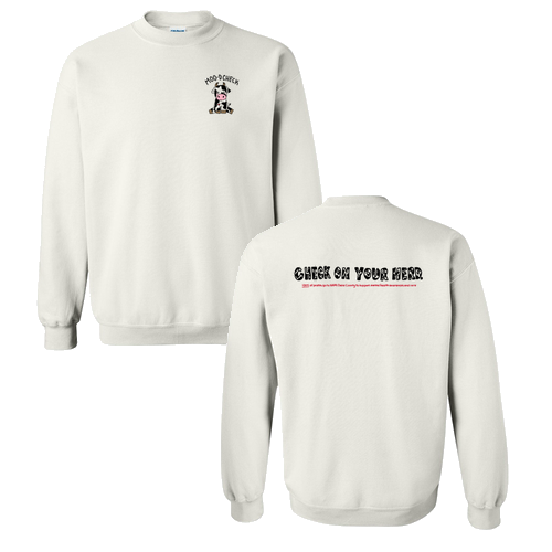 Gildan Heavy Blend Crew Neck Sweatshirt -- White