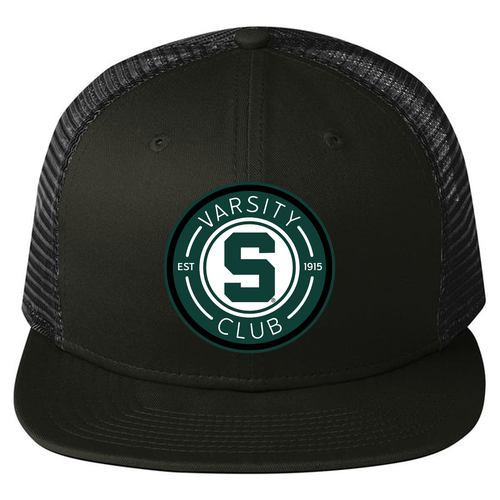 New Era Snapback Trucker Hat -- Black/ Black