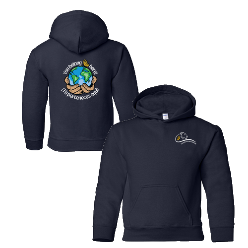 Gildan Heavy Blend Youth Hooded Sweatshirt -- Navy