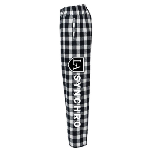 Boxercraft Men's Harley Flannel Pant With Pockets -- Black / White Pld