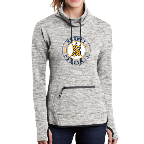 Sport-Tek Ladies Triumph Cowl Neck Pullover -- Athletic Heather