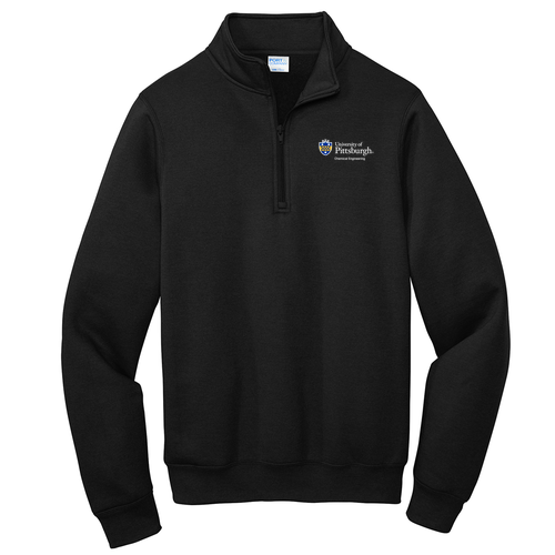 Port and Company Core Fleece Quarter-Zip Pullover Sweatshirt -- Jet Black