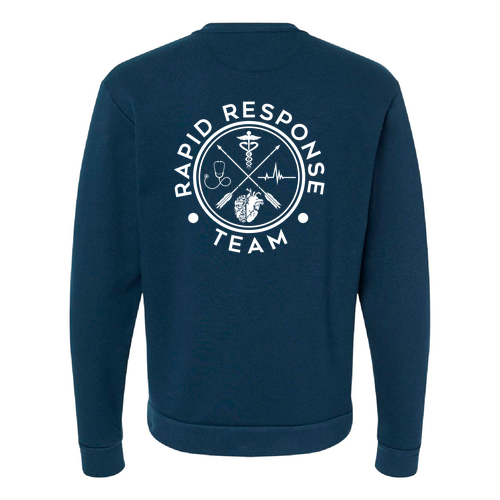 Next Level Soft Santa Barbara Pocket Crewneck Sweatshirt -- Midnight Navy
