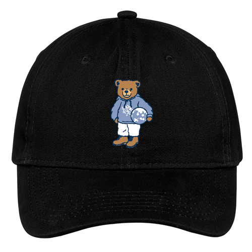 Teddy Bear Port & Company Brushed Twill Hat -- Black