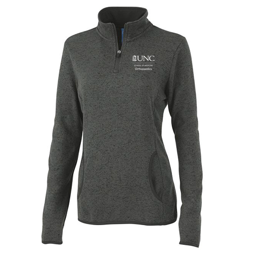 Charles River Womens Heathered Fleece Pullover -- Charcoal Heather