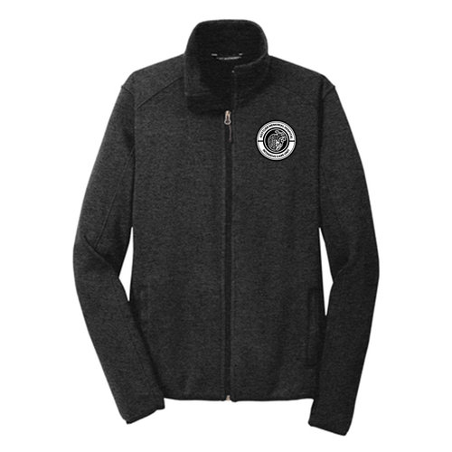 Port Authority Sweater Fleece Jacket -- Black Heather
