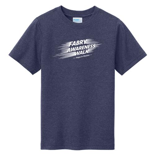 Youth Port & Company Youth Tri-Blend Tee -- Team Navy Heather
