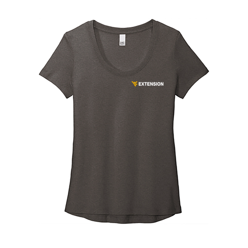 Extension District Women's Flex Scoop Neck Tee -- Heathered Charcoal