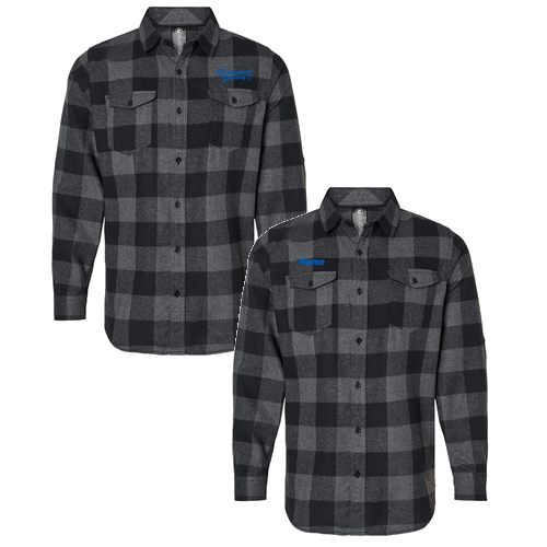 [HIDE] Burnside Yarn Dyed Long Sleeve Flannel Shirt -- Charcoal / Black