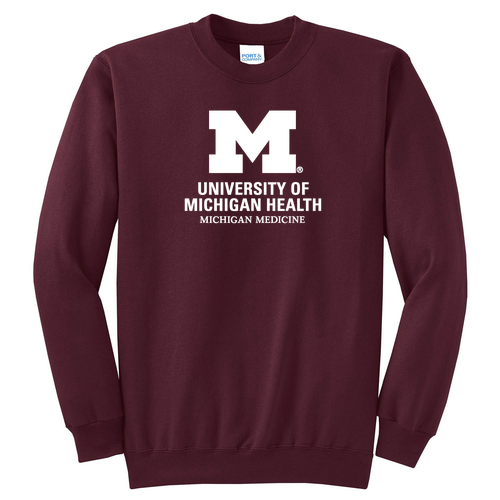Port and Company Classic Crewneck Sweatshirt -- Maroon