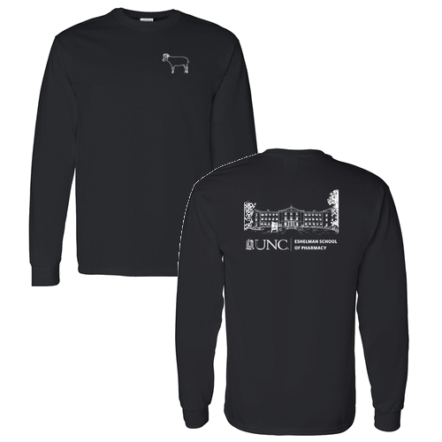 Gildan Cotton Longsleeve  T-Shirt -- Black