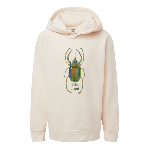 Comfort Colors Youth Garment-Dyed Lightweight Fleece Hooded Sweatshirt -- Ivory
