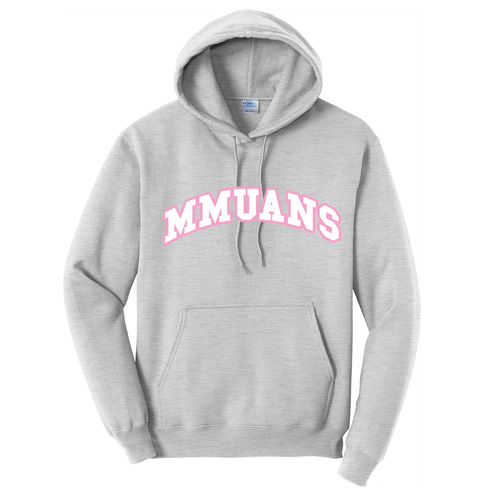 Port and Company Core Fleece Pullover Hooded Sweatshirt -- Ash -- MMUANS