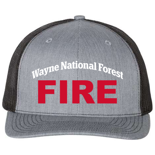 Richardson Snapback Trucker Cap -- Heather Grey / Black -- Embroidered [HIDE]