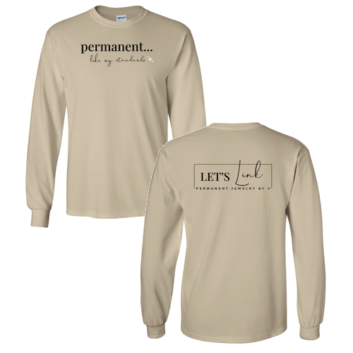 Gildan Ultra Cotton Longsleeve Basic T-Shirt -- Sand