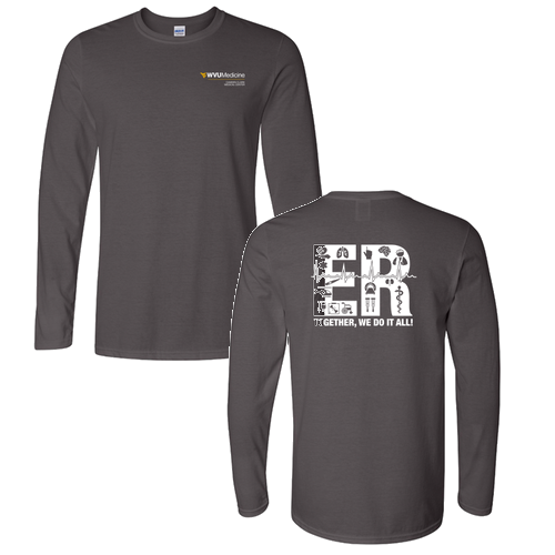 Gildan Softstyle Longsleeve T Shirt -- Charcoal