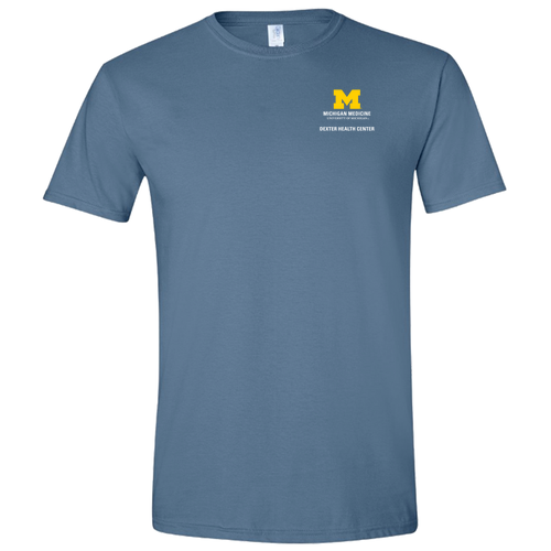 Mens/Unisex Gildan SoftStyle Fitted T-Shirt -- Indigo Blue