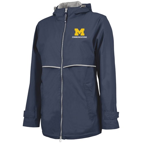 Ladies Charles River New England Rain Jacket -- True Navy