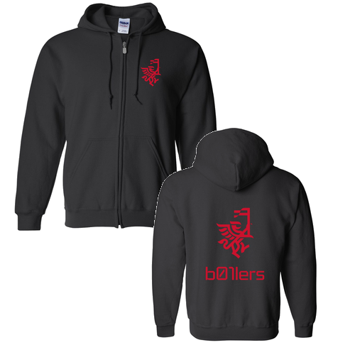 Gildan Full Zip Hooded Sweatshirt -- Black