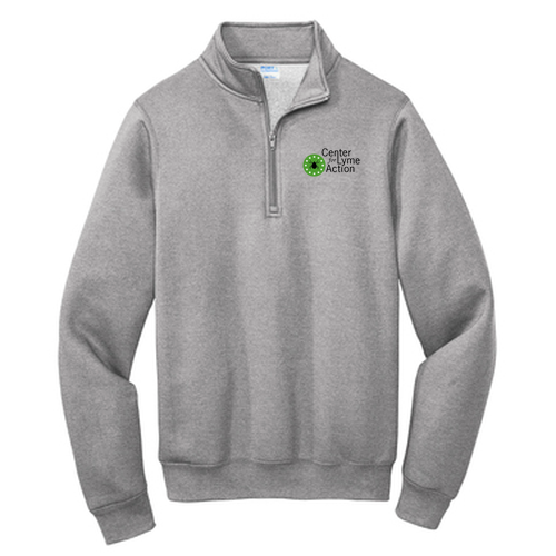 Port and Company Core Fleece Quarter-Zip Pullover Sweatshirt -- Athletic Heather