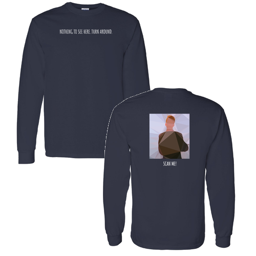 Gildan Heavy Cotton Longsleeve Basic T-Shirt -- Navy